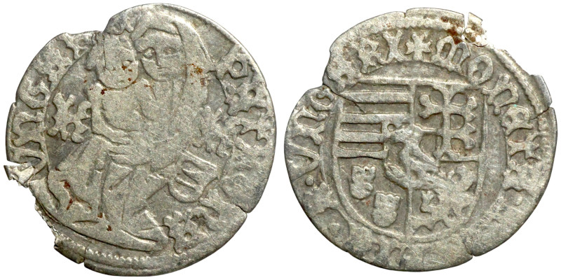 HUNGARY DENAR 1458-1490 KG Matthias I. Corvinus,

16mm 0,51g