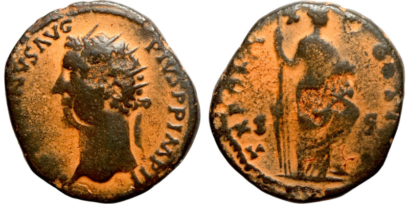 Antoninus Pius. (138-161 AD). Æ Dupondius Bronze.

25mm 11,43g

Artificial s...