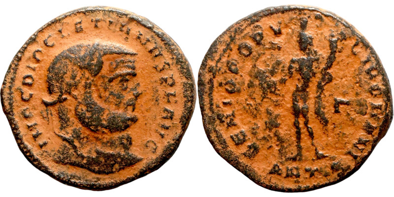 DIOCLETIAN Follis 284-305 

25mm 8,38g

Artificial sand patina