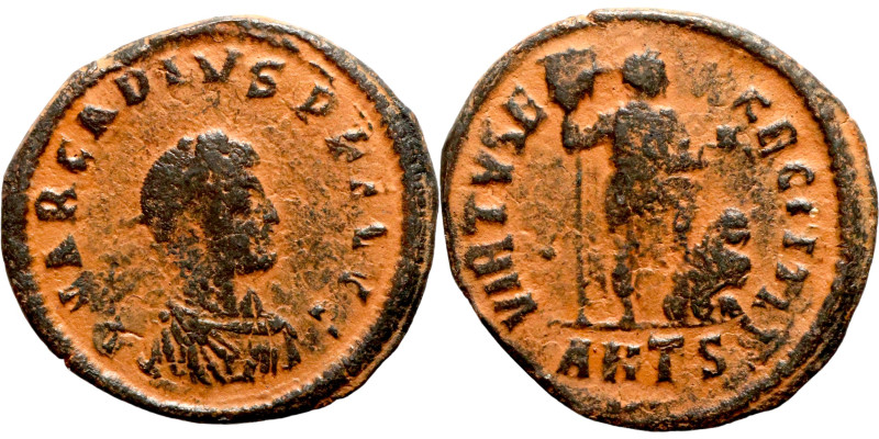 Arcadius. (383-388 AD). Follis.

21mm 3,33g

Artificial sand patina