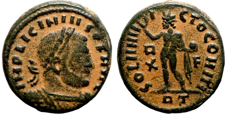 Licinius I. (317-320 AD). Follis.

18mm 4,35g

Artificial sand patina