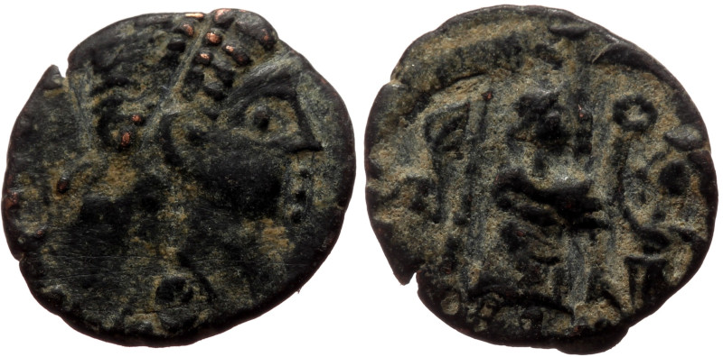 Pseudo Imperial Coinage Theodosian (?) dynasty issue imitation AE (Bronze, 1.02g...