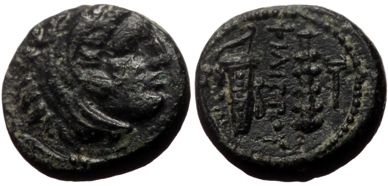 Cyprus, Salamis. AE Quarter Unit (Bronze, 1.37g, 10mm) Nikokreon (ca 331-310 BC)...