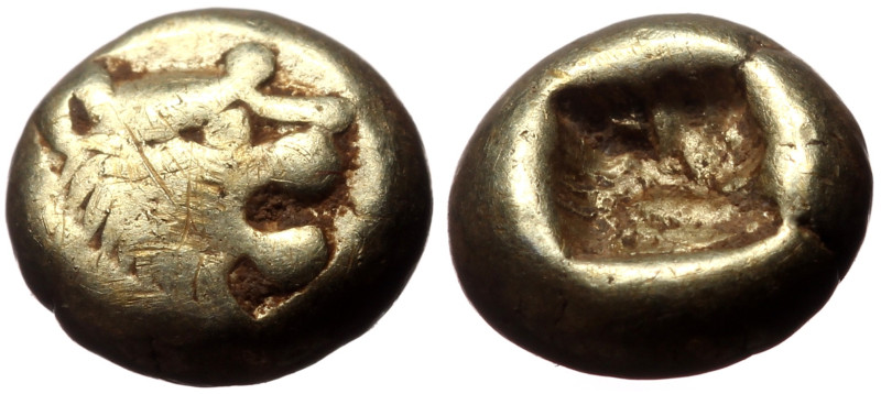 Ionia, Uncertain mint EL 1/12 stater or hemihecte (Electrum, 1.16g, 7mm) ca. 600...