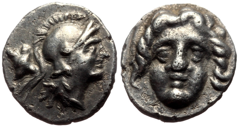 Pisidia, Selge AR Obol (Silver, 10mm, 0.94g) ca 250-190 BC.
Obv: Facing gorgonei...