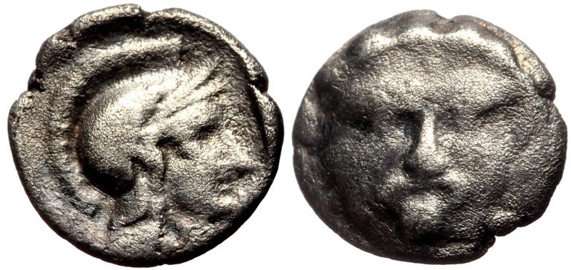 Pisidia, Selge AR Obol (Silver, 10mm, 0.89g) ca 250-190 BC.
Obv: Facing gorgonei...