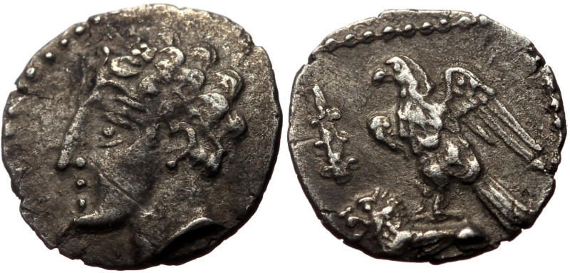 Cilicia, Uncertain mint AR Hemiobol (Silver, 0.48g, 11mm) 4th Century BC. .
Obv...