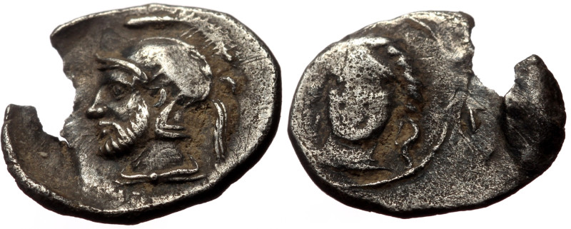 Cilicia, Tarsos AR Obol (Silver, 0.73g, 12mm) time of Pharnabazos and Datames (3...