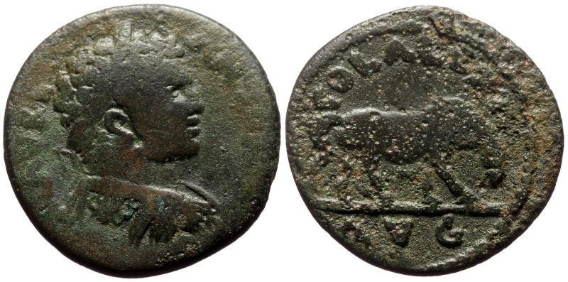 Troas, Alexandria Troas AE (Bronze, 6.26g, 23mm) Caracalla (198-217) 
Obv: M AVR...