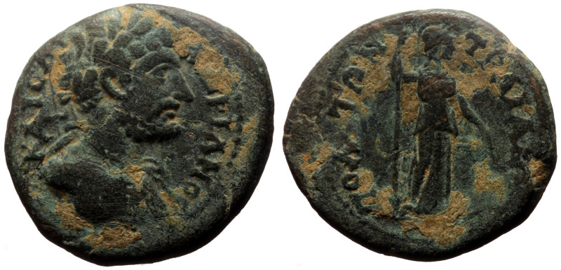 Phrygia Traianopolis AE (Bronze, 2.42g, 16mm) Hadrian (117-138)
Obv: ΚΑΙϹΑΡ ΑΔΡΙ...