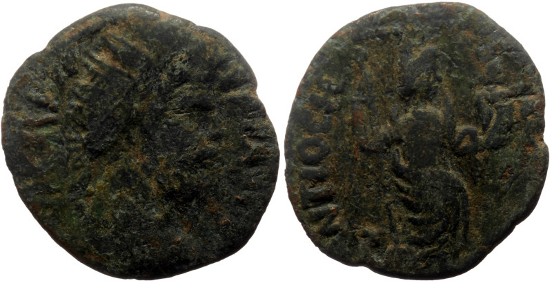 Pisidia, Antioch AE (Bronze, 4.09g, 22mm) Septimius Severus (193-211)
Obv: Laur...