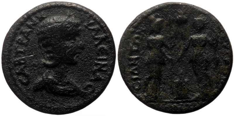 Pamphylia, Side AE (Bronze, 13.01g,25mm) Gordian III (238-244) for Tranquillina ...