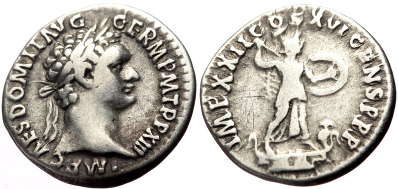 Domitian (81-96) AR Denarius (Silver, 3.34g, 19mm) Rome, 95. 
Obv: IMP CAES DOMI...