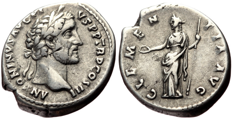 Antoninus Pius (138-161) AR Denarius (Silver, 17mm, 3.51g, 18mm) Rome, 140-143. ...