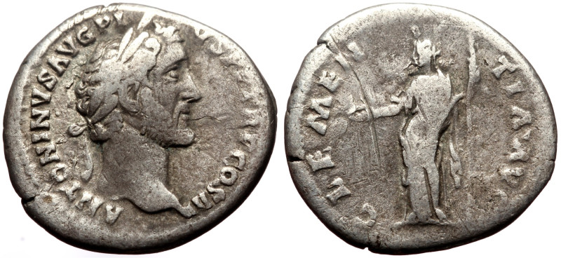 Antoninus Pius (138-161) AR Denarius (Silver, 2.85g, 17mm) Rome, 140-143. 
Obv: ...