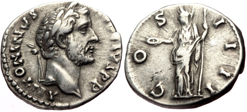 Antoninus Pius (138-161) AR Denarius (Silver, 3.27g, 18mm) Rome, 145-161
Obv: AN...