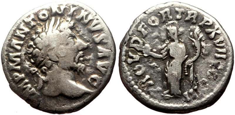 Marcus Aurelius (161-180) AR Denarius (Silver, 2.82g, 18mm) Rome.
Obv: IMP M ANT...