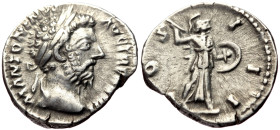 Marcus Aurelius (161-180). AR Denarius (Silver, 3.16g, 19mm). Rome, 170. 
Obv: ANTONINVS-AVG TRP XXIIII, laureate head of Marcus Aurelius right 
Rev: ...