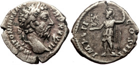 Marcus Aurelius (161-180) AR Denarius (Silver, 3.20g, 18mm) Rome, 174. 
Obv: M ANTONINVS AVG TR P XXVIII, laureate head right 
Rev: IMP VII COS III, R...