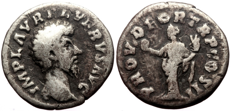 Lucius Verus (161-169) AR Denarius (Silver, 2.83g, 17mm) Rome, 161. 
Obv: IMP L ...