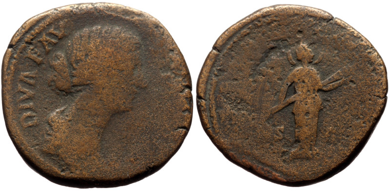 Diva Faustina II (Died 175) AE Sestertius (Bronze, 19.67g, 32mm) Rome, 175-180
...