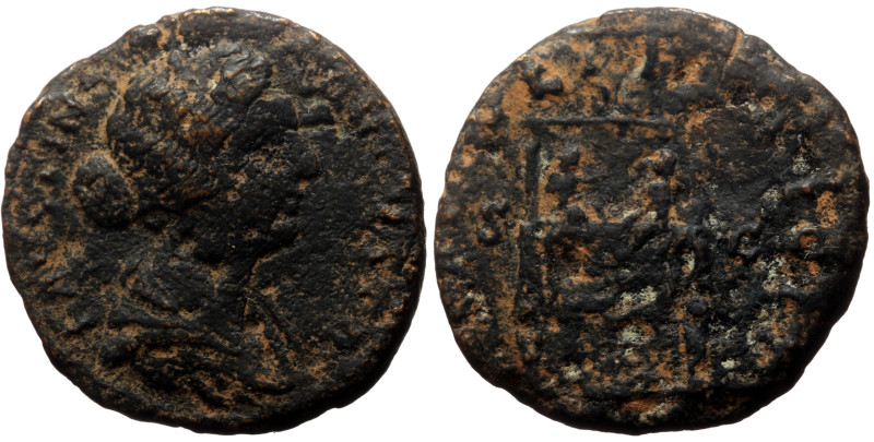 Faustina II (Augusta, 145-175/6) Ae As (Bronze, 11.86g, 25mm)  Artificial sand p...