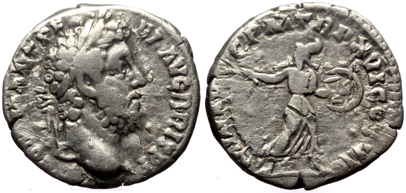 Commodus (177-192) AR Denarius (Silver, 2.70g, 17mm) Rome. 
Obv: M COMM ANT P FE...