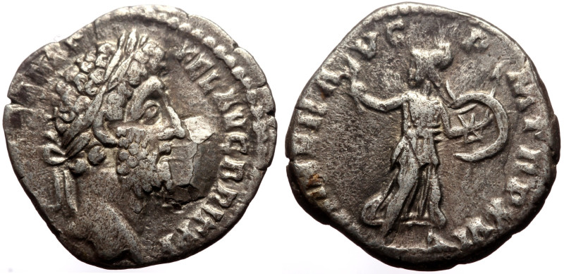 Commodus (177-192) AR Denarius (Silver, 2.35g, 17mm) Rome. 
Obv: M COMM ANT P FE...