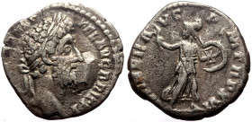 Commodus (177-192) AR Denarius (Silver, 2.35g, 17mm) Rome. 
Obv: M COMM ANT P FEL AVG BRIT P P, Laureate head right. 
Rev: MINER AVG P M TR P XVI. Min...