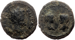 Septimmius Severus, Caracalla & Geta (193-211) AE Denarius (Silver, 2.91g, 19mm). Rome, 201 
Obv: SEVERVS PIVS AVG, Laureate head right 
Rev: AETERNIT...
