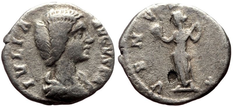 Julia Domna (Augusta, 193-217) AR fourree (?) Denarius (Silver, 2.60g, 18mm) Lao...