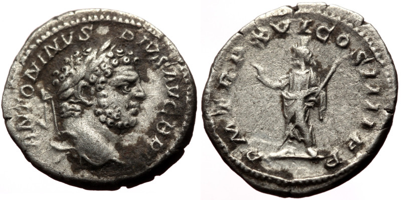 Caracalla (198-217) AR Denarius (Silver, 3.30g, 18mm) Rome, 215 
Obv: ANTONINVS ...