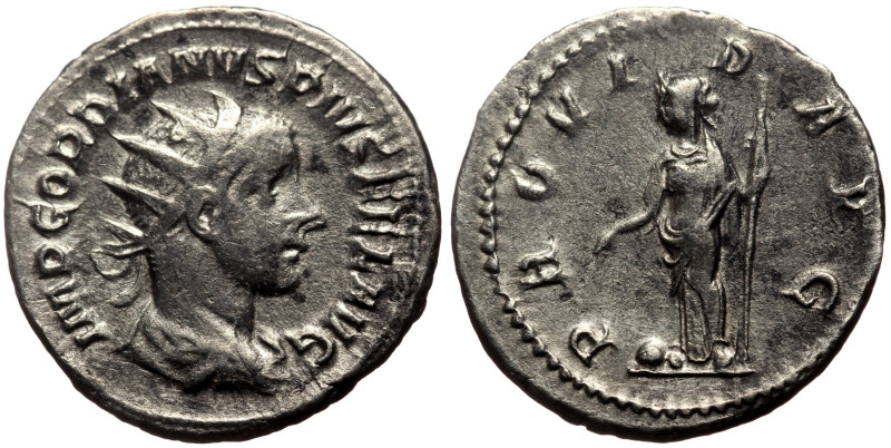 Gordian III (238-244) AR Antoninianus (Silver, 4.53g, 22mm) 240-244 
Obv: IMP GO...