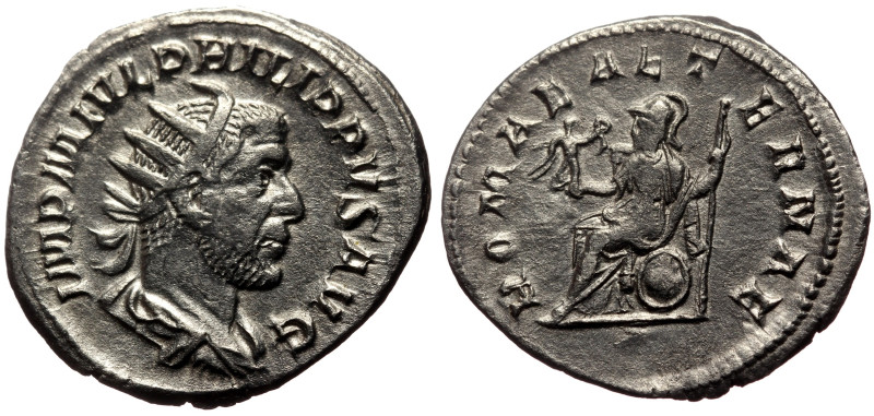 Philip I (244-249) AR Antoninianus (Silver, 3.70g, 23mm) Rome, 244-247. 
Obv: IM...