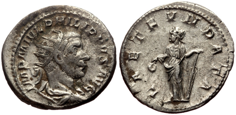 Philip I (244-249) AR Antoninianus (Silver, 4.24g, 23mm) Rome, 244-247. 
Obv: IM...