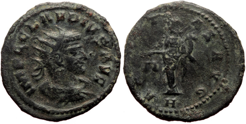 Claudius II (268-270) AE antoninianus (Bronze, 3.32g, 21mm) Antioch, 268-269. 
O...