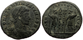 Constantine II as Caesar (316-337), follis (Bronze, 2.04 g, 17.9 mm), Siscia, 330-333.
Obv: CONSTANTINVS IVN NOB C, aureate and cuirassed bust of Con...