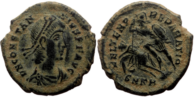 Constantius II (337-361) AE (Bronze, 2.91g, 19mm) Cyzicus, 351-354
Obv: D N CON...