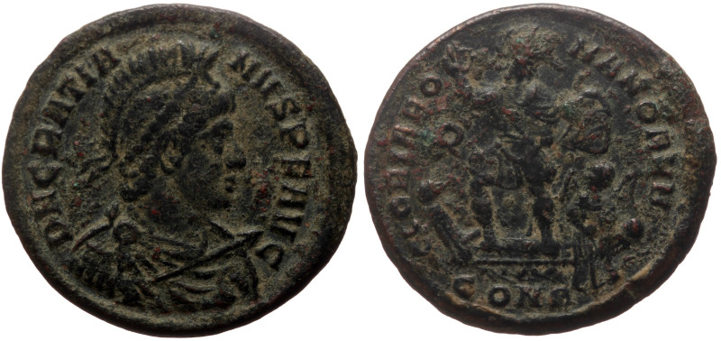 Gratian (367-383) AE (Bronze, 6.16g, 24mm) Constantinople, 378-383 
Obv: DN GRAT...