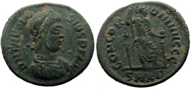 *Never recorded by acsearch, 5 specimens known to OCRE*
Theodosius I (379-395) AE (Bronze, 2.63g, 20mm) Cyzicus, 378 - 383
Obv: D N THEODO-SIVS P F ...