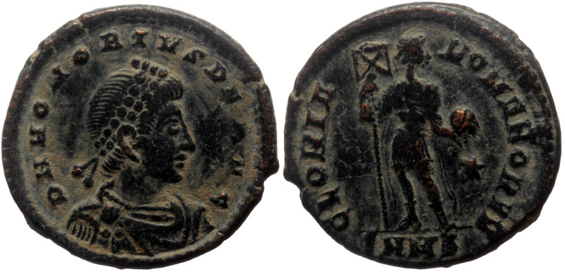 Honorius (393-423) AE (Bronze, 4.56g, 22mm) Nicomedia
Obv: D N HONORIVS P F AVG,...