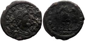 Honorius (393-423) AE (Bronze, 6.37g, 22mm) Nicomedia.
Obv: D N HONORIVS P F AVG, Diademed, draped and cuirassed bust right.
Rev: GLORIA ROMANORVM / S...