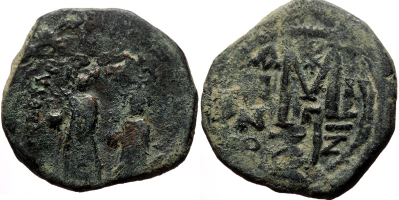 Heraclius with Heraclius Constantine (610-641), follis (Bronze, 13.28 g, 31.1 mm...