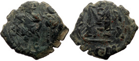 *Several specimens recorded by acsearch*
Hereaclius with Heraclius Constantine (610-641) AE Follis (Bronze, 6.08g, 27mm) Constantinople.
Obv: Heracl...
