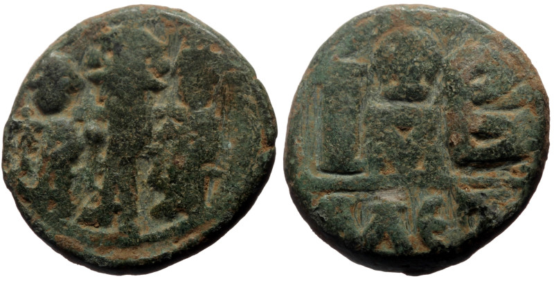 Heraclius, Heraclius Constantine and Heraclonas (638-641) AE dodecanummium (Bron...