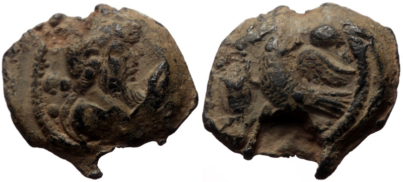 Roman lead seal (Lead, 4.42g, 18mm)
Anonymous seal with Saint Euthymios and an ...