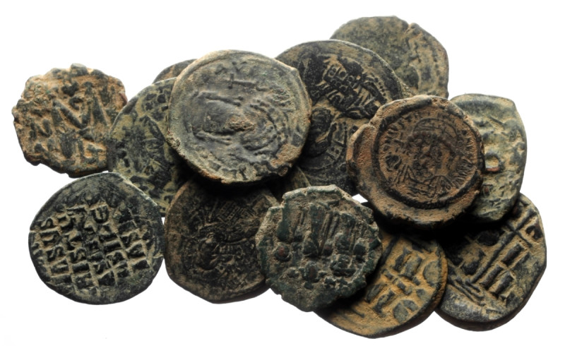 15 Byzantine Bronze coins (117.35g)