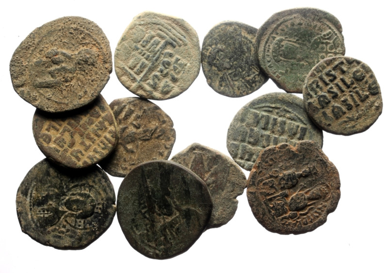 12 Byzantine Bronze coins (132.43g)