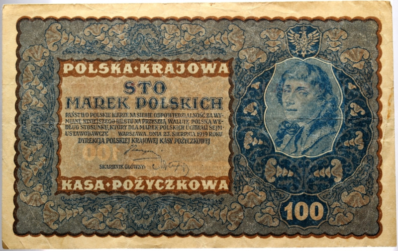 Poland, 100 Marek Polskich, 1919