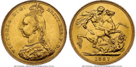 Victoria gold "Jubilee Head" Sovereign 1887 MS62 NGC, KM767. HID09801242017 © 2024 Heritage Auctions | All Rights Reserved